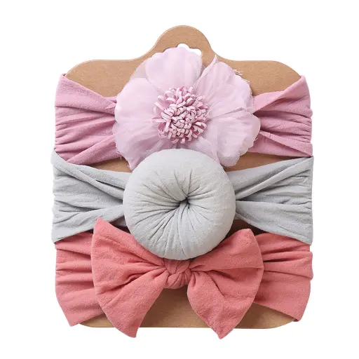 3 piece set of baby headbands, designed for infants and toddlers (5)