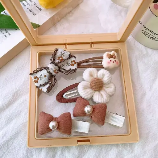 5pcsset Lovely Toddler Princess Childrens Cartoon Hair Clip Sets for Kids 2