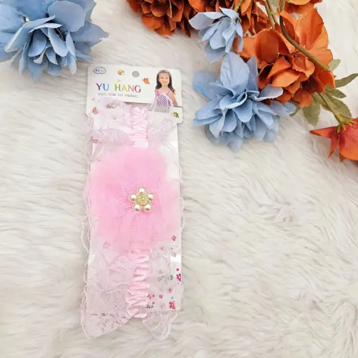 Baby Girl Colorful Headband With White Pearl Centre (5)