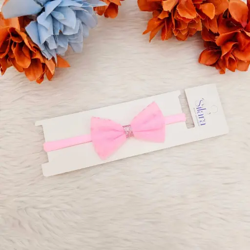 Baby Girl Polka Dot Printed Bow Headband With Glittering (5)
