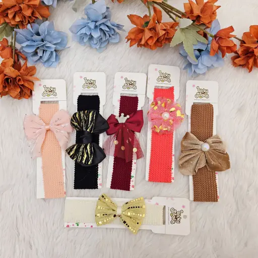 Baby Girl Random Design Multicolored Headband (Pack of 6) 1