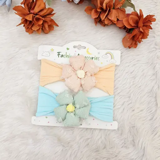 Baby Girl Stretchable With Flower Centre Headband (2)