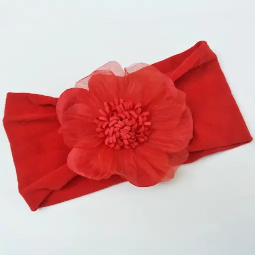 Baby Girls Nylon Headbands Flower Soft Stretchy Hair Band (7) Photoroom