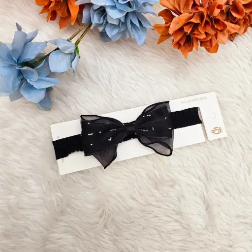 Baby Girls Super Stretchy Premium Soft Elastic Multi Colored Bow Kids Headband (2)