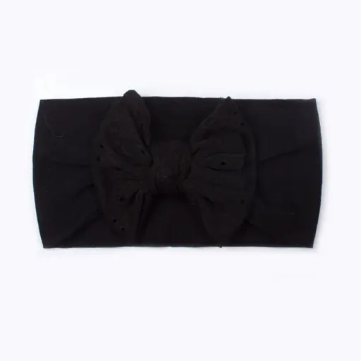 Baby Solid Color Pattern Bow Nylon Hair Band (4)