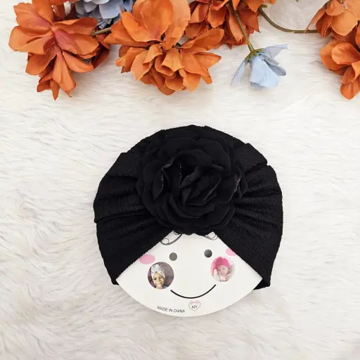 Baby Turban Hat featuring With Flower Fo5r Infants Or Toddlers