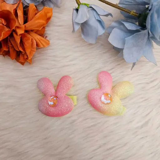 Bunny Hair Clips Hairpins with Glitter Rabbit Ears Baby Girls Hair Clip 4