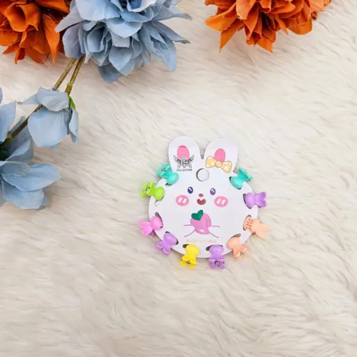 Bunny Pastel Mini Claw Clips   Set of 10