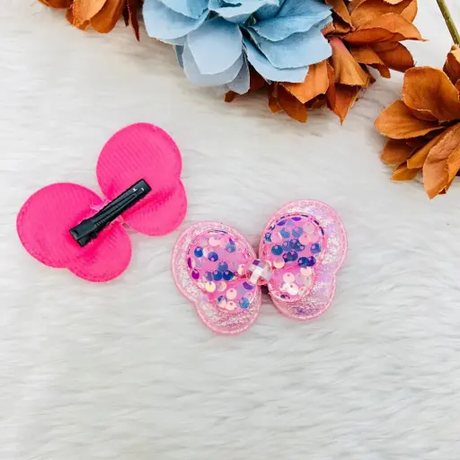 Butterfly Shaped Hairclip With glittery and sequined clips or ties for children 3 Butterfly Shaped Hairclip With glittery and sequined clips or ties for children 3