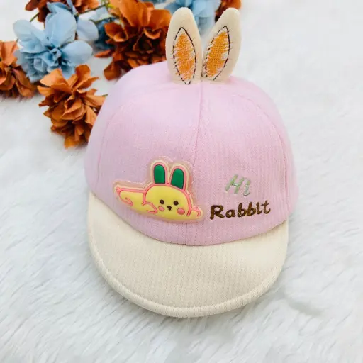 Cartoon Hats Cute Rabbit Embroidery Unisex Kids Hat