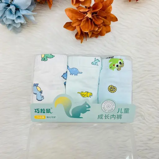 Cartoon Kids Briefs 100 Cotton Panties for Boyspack of 3 4