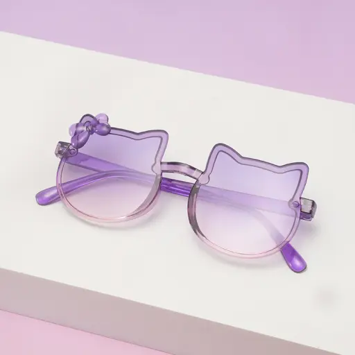 Cat Design Fashion Sunglasses For Baby Girl (3) 1
