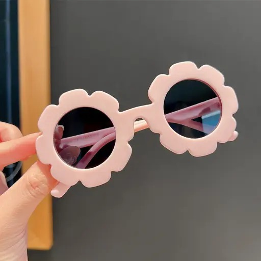 Colorful Kids Sunflower Sunglasses Round Frame For Kids (4)