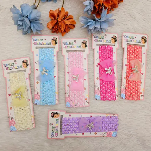 Cute And Stretchable Different Color Headband Pack of 6