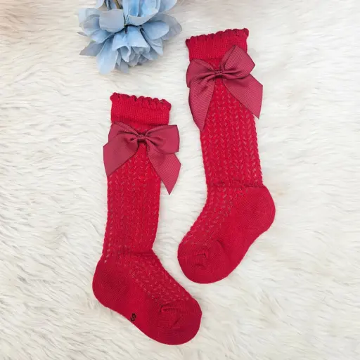 Cute and Colorful Knee High Socks With Bow Princess Socks For Baby Girls (5)