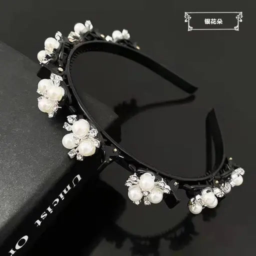 Double Layer Bands Clip Hairbands With hair clips have convex teeth (6)