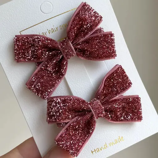 Fashionable Sweet Red Cute Advanced Fine Flash Velvet Bow Childrens Hair Clip Fashionable Sweet Red Cute Advanced Fine Flash Velvet Bow Childrens Hair Clip