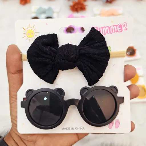 Girl Sunglasses and Headband Lightweight Sun Protection Glasses for Toddler  (9)
