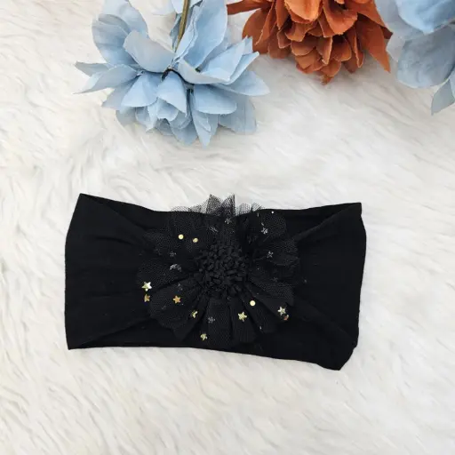 Headwrap for Toddler With Tulle Girls Baby Stretch Hairband (10) 1