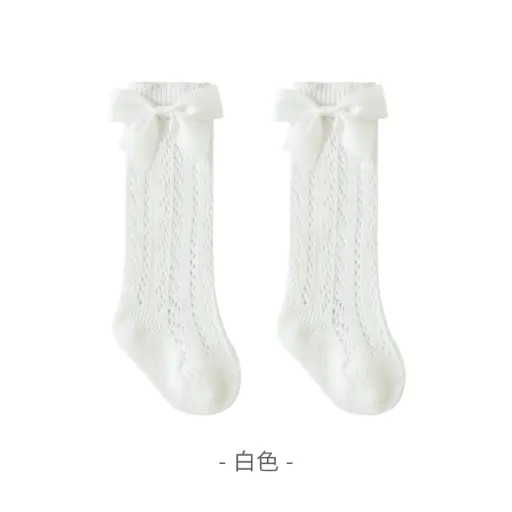 High Knee Bow Mesh Socks for Toddler Girls  (3)