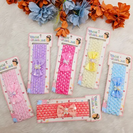 Multicolored Cute Stone Headband Set Pack of 6