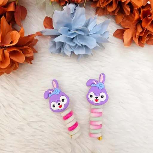 Wire Elastic Hair Band ties For Girls Kids Cartoon Accessories  (4)