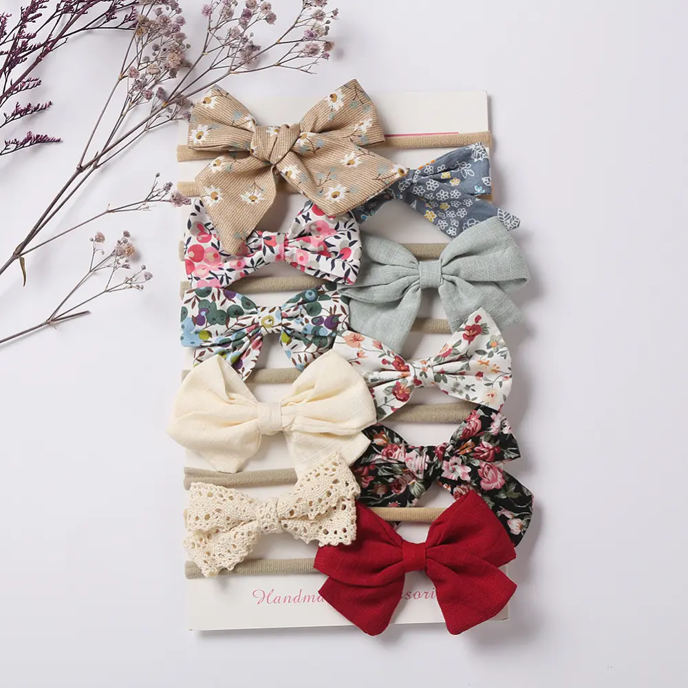10 Pieces Baby Headbands, Elastic Baby Hair Band, Cute Floral Baby Headband Set