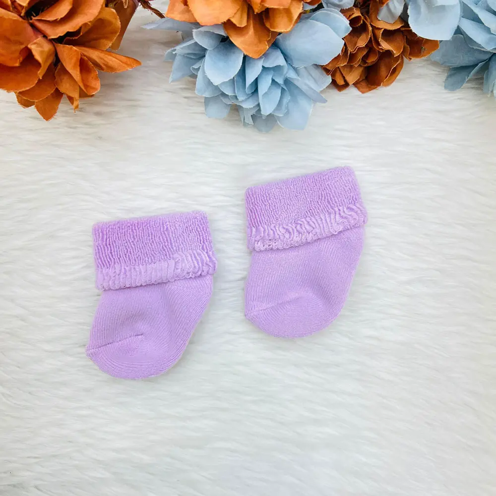 Ankle Length Infant Socks With A Soft Fuzzy Or Frilled Cuff 2