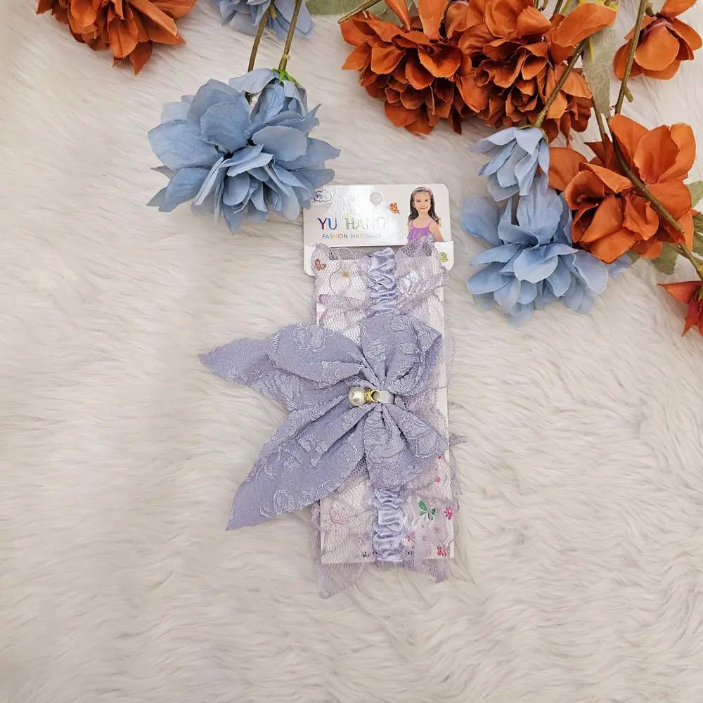 Baby Girl Butterfly Bow With Pearl Hanging  (2)