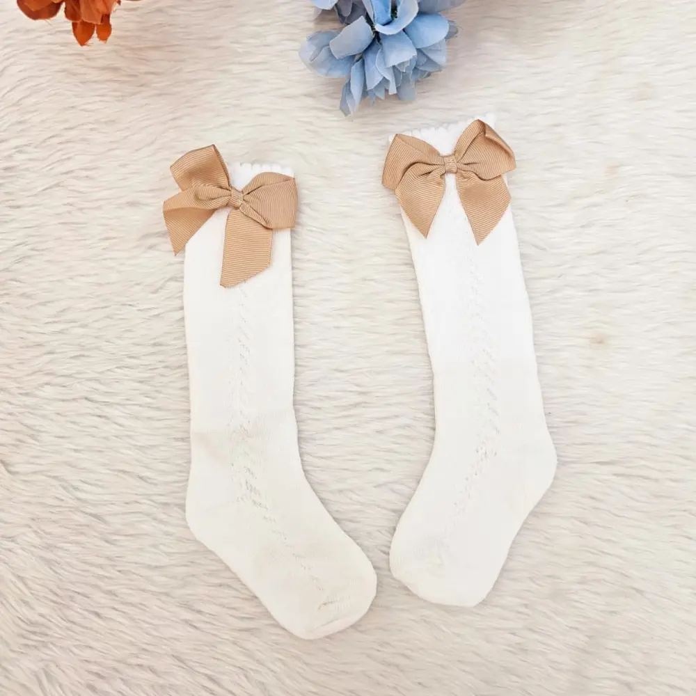 Baby Girl Knee High Socks Toddlers Bow Stockings Newborn Infant Non Slip Sock