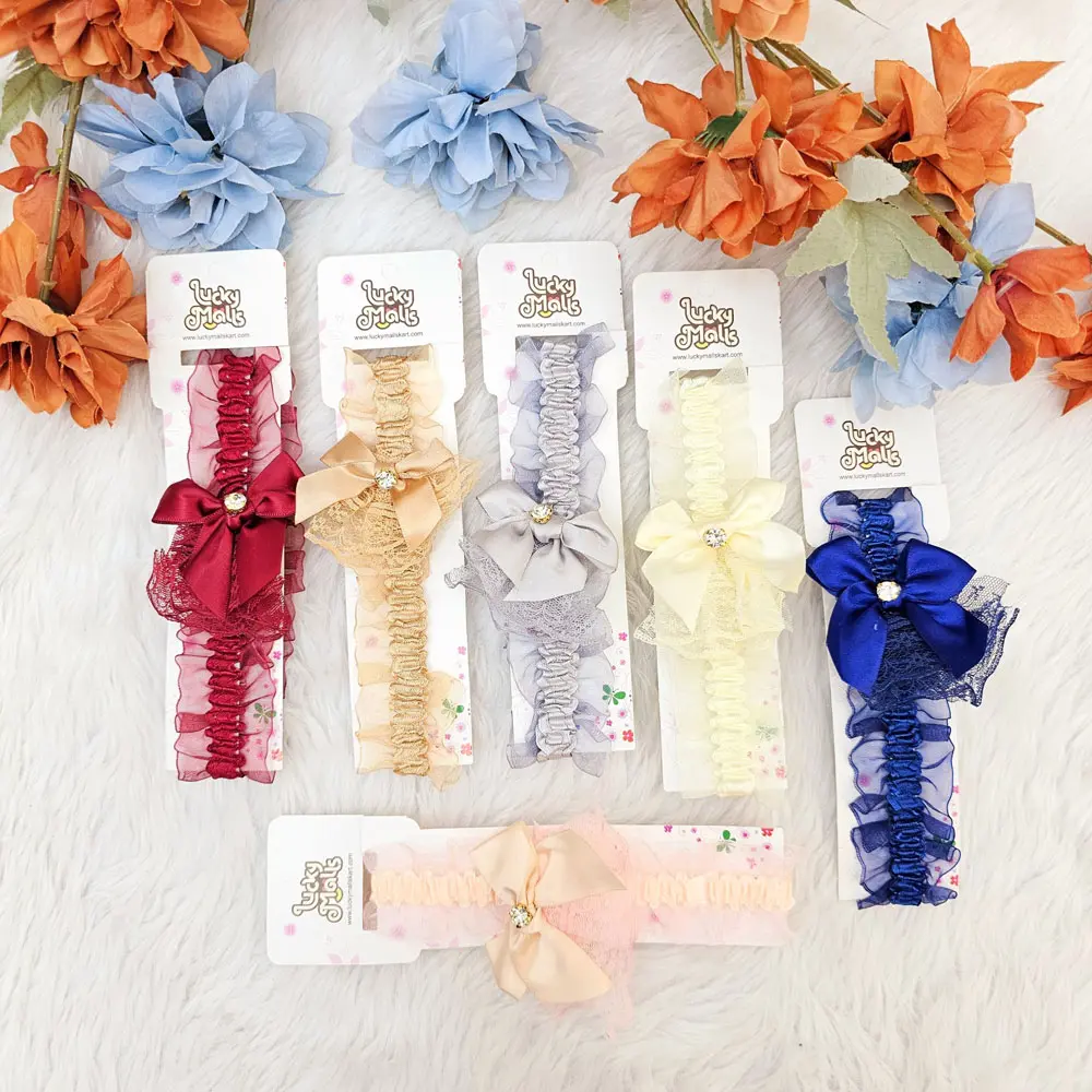 Baby Girl Multicolor Butterfly Bow Knot Headband (Pack of 6)