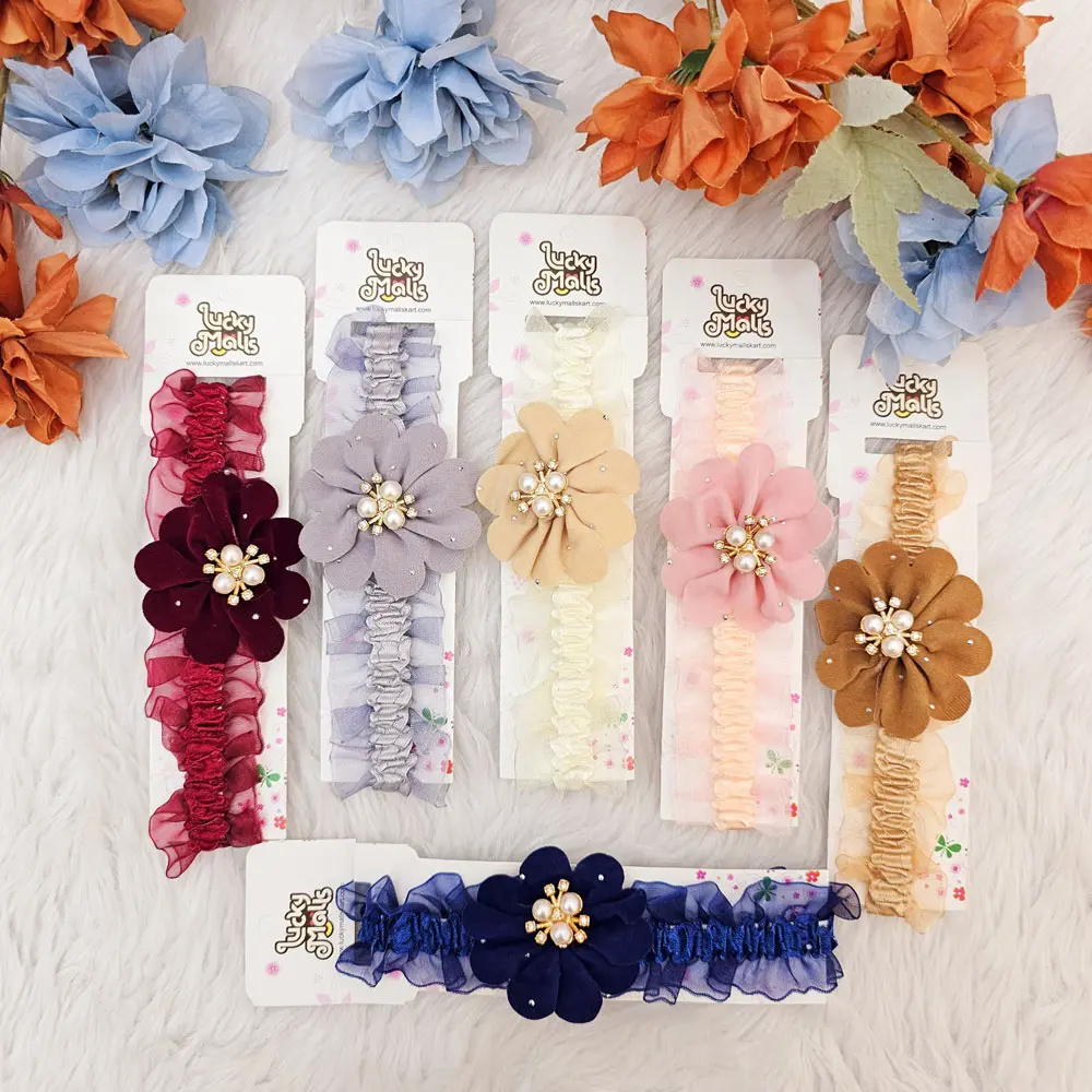 Baby Girl Multicolor Floral Headband (pack 6)