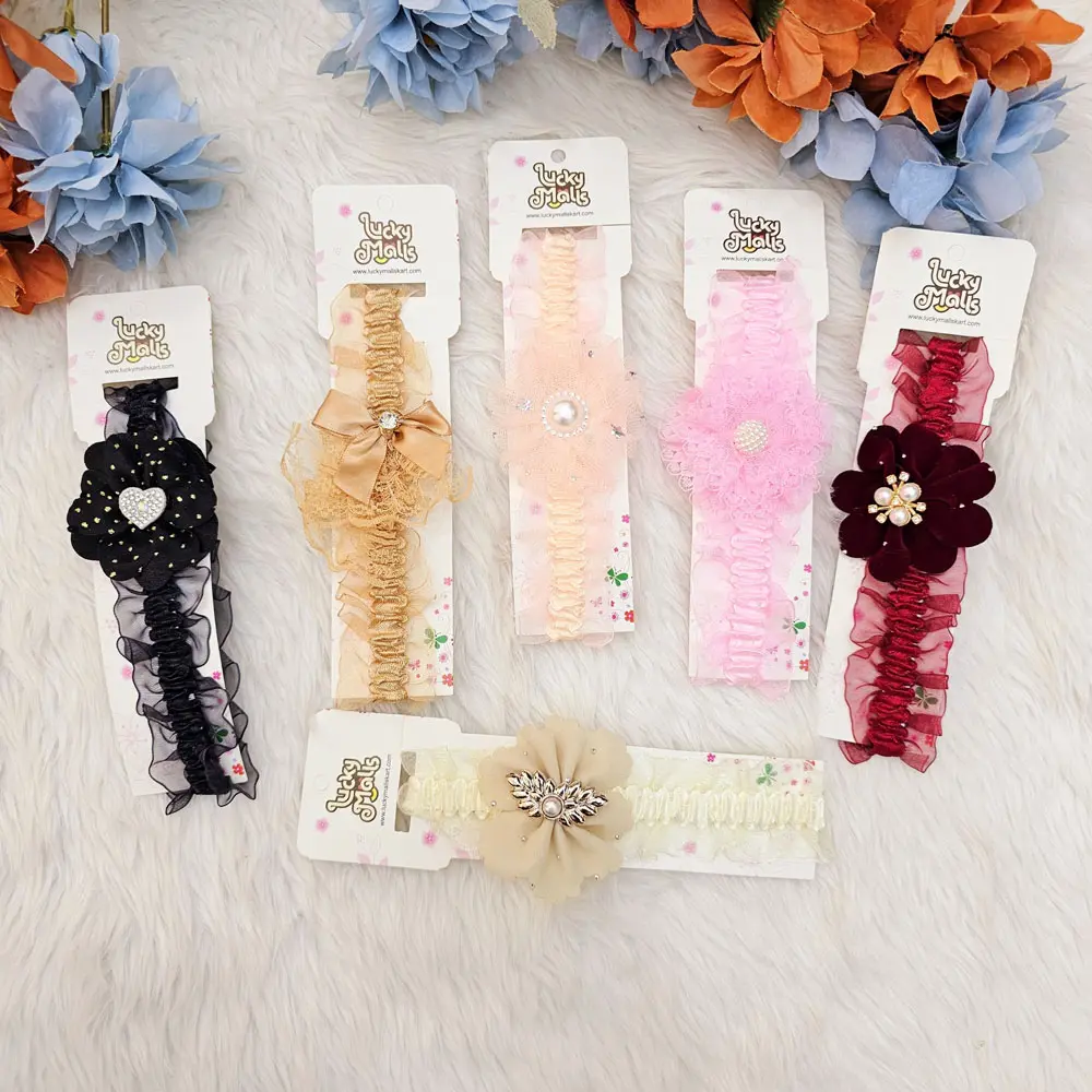 Baby Girl Random Color Different Headband (Pack of 6) 