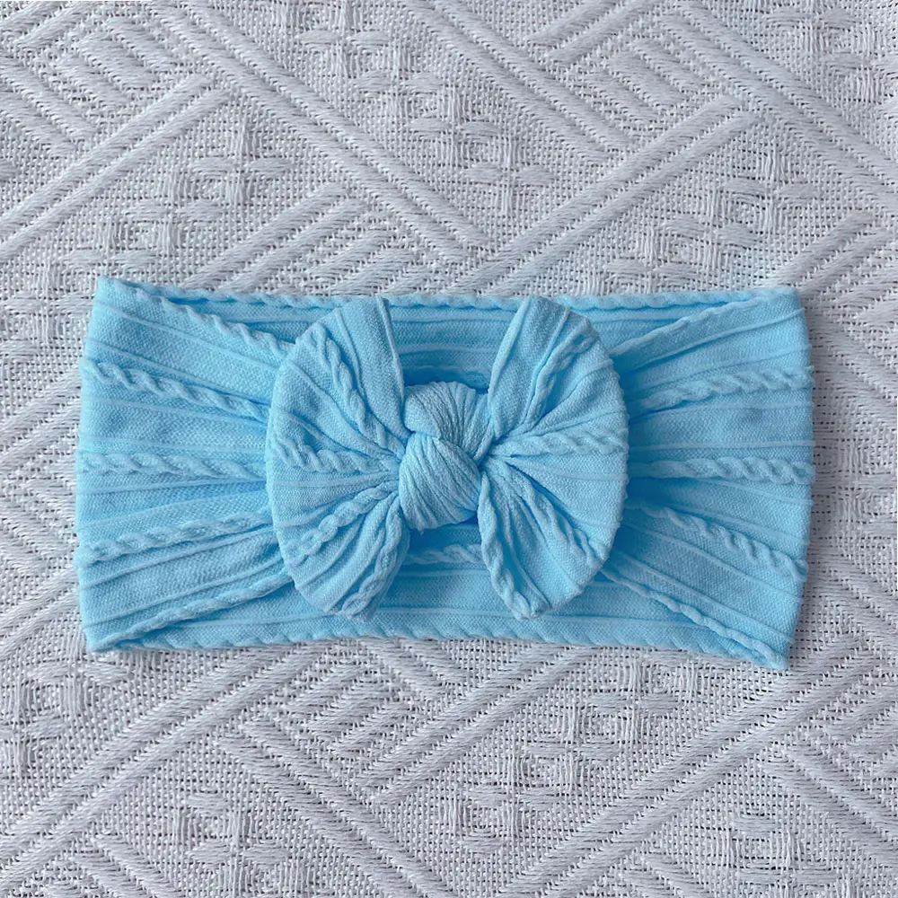 Baby Girls Jacquard Soft Nylon Headbands Newborn Kids 0 3 Years 