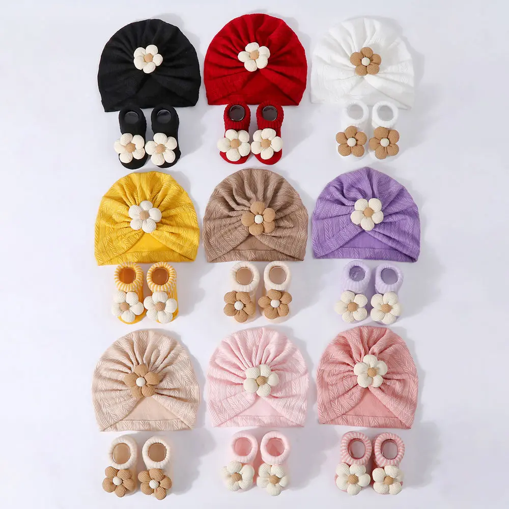 Baby Hat Sock Set Infant & Knitted Socks Comfortable For  Babies