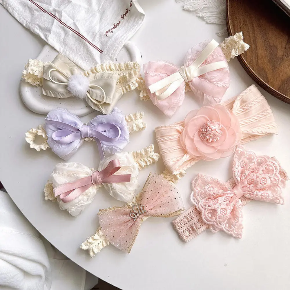 Baby Headband Gorgeous Lace Hair Accessory for Babies Bow Hair Band 1
