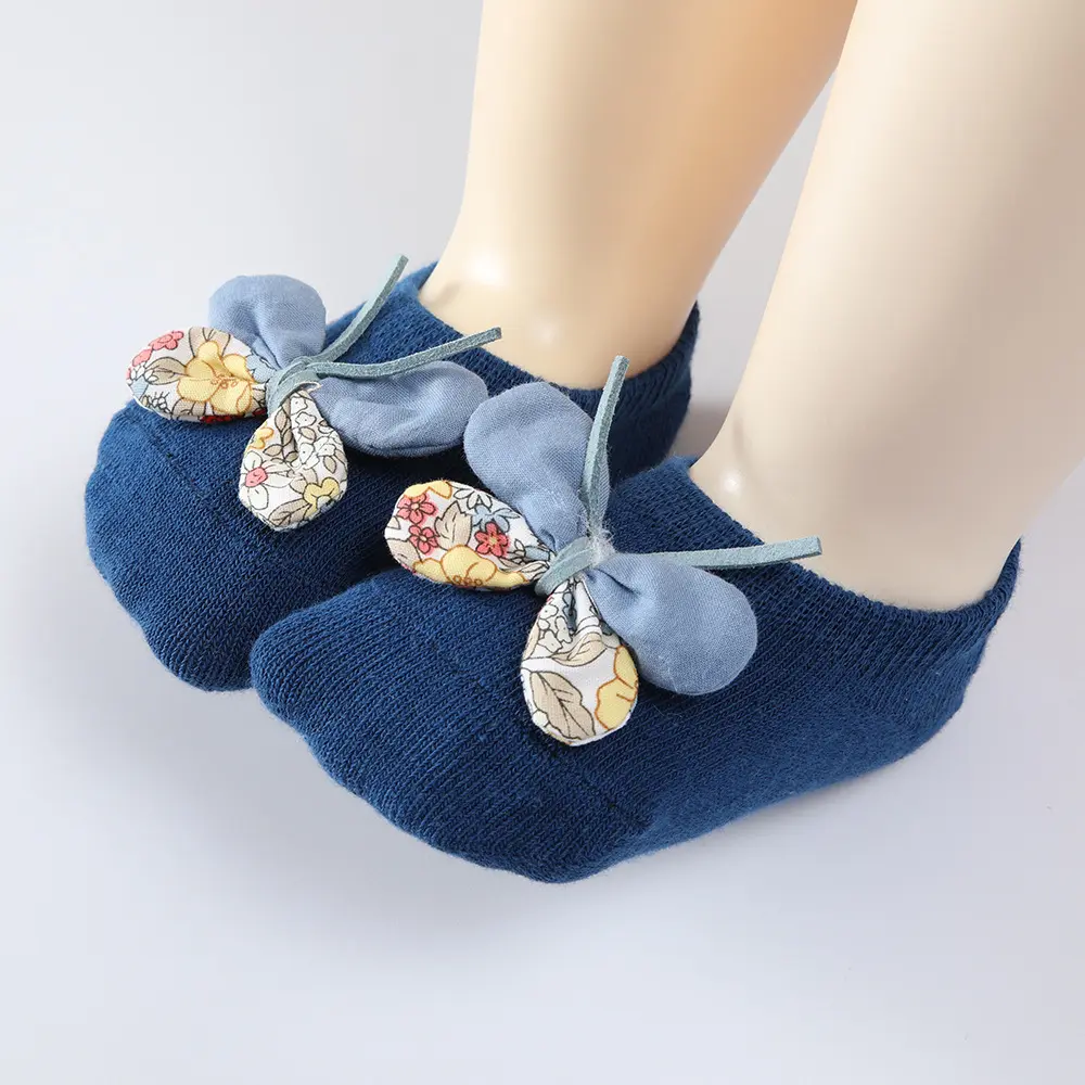 Baby Moo Butterfly Bow Anti Skid Ankle Length Toddler Socks (3)