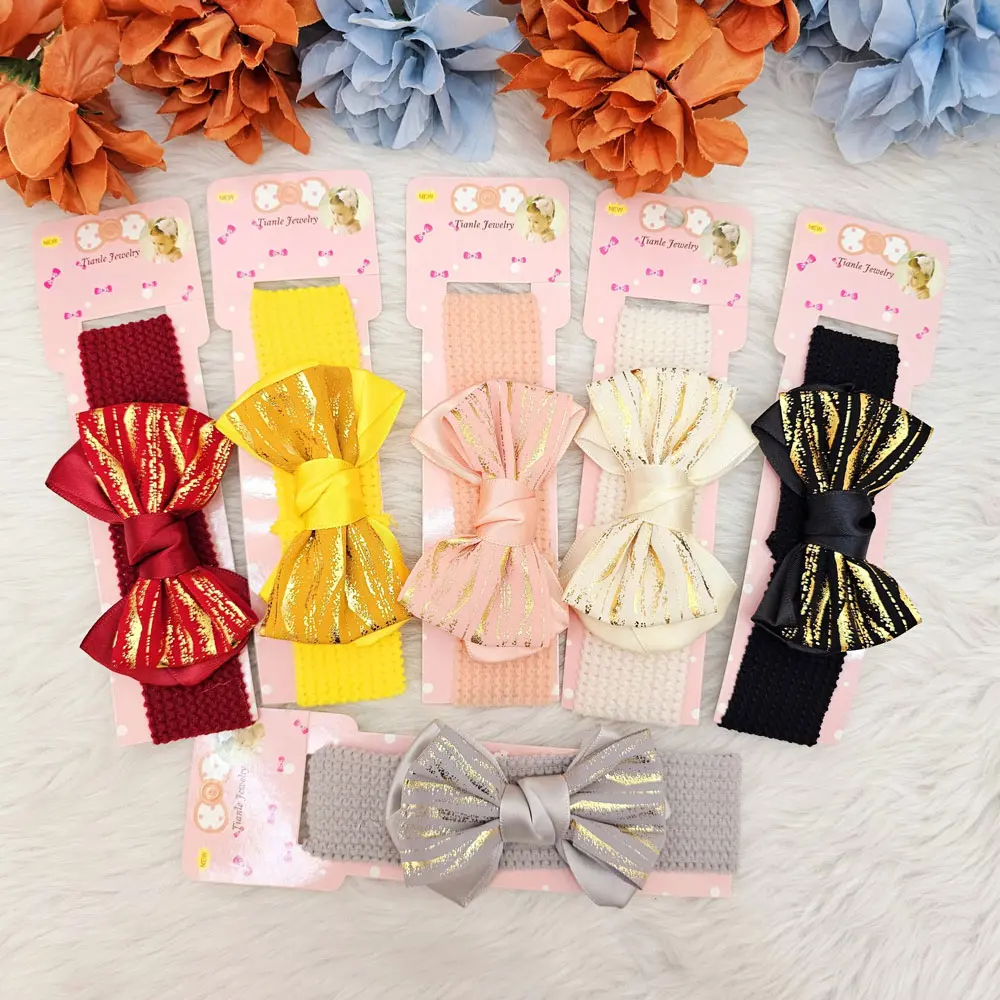 Bow Stretchable Headband for Newborn Infant Toddlers (Pack of 6)