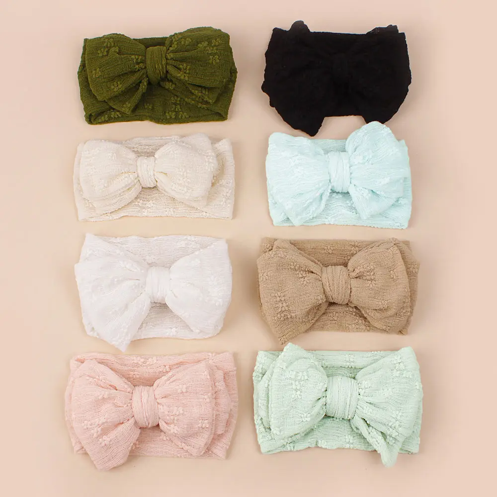 Breathable Baby Mesh Headband Top Knot Bow Headband (6)