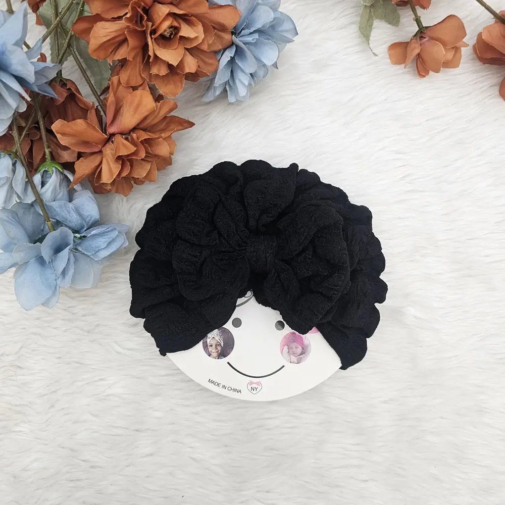 Bubble Soft Bow Hat For Newborn