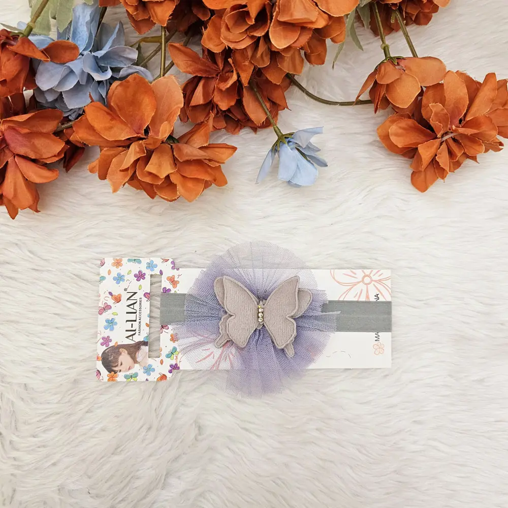 Butterfly Headband with White Stone Center (6)