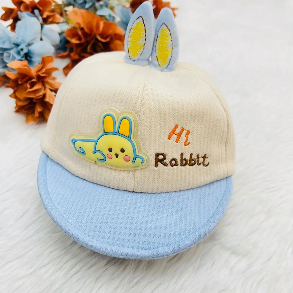 Cartoon Hats Cute Rabbit Embroidery Unisex Kids Hat 3