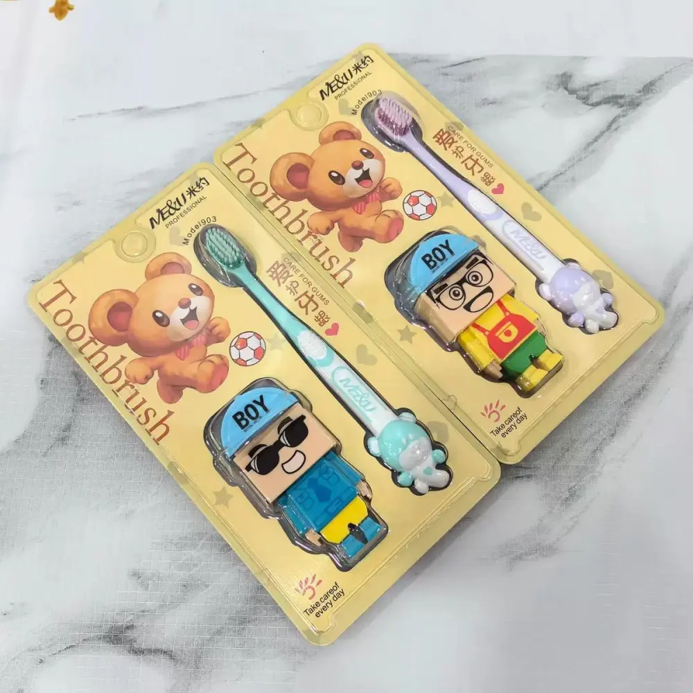 Cute Cartoon extra Soft Toothbrush for Kids with Toy