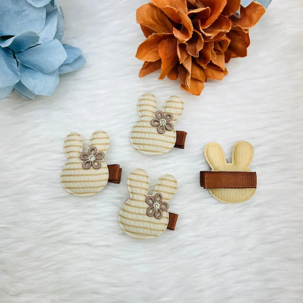 Cute Stylish Bunny Shaped Hair Clips For Babies