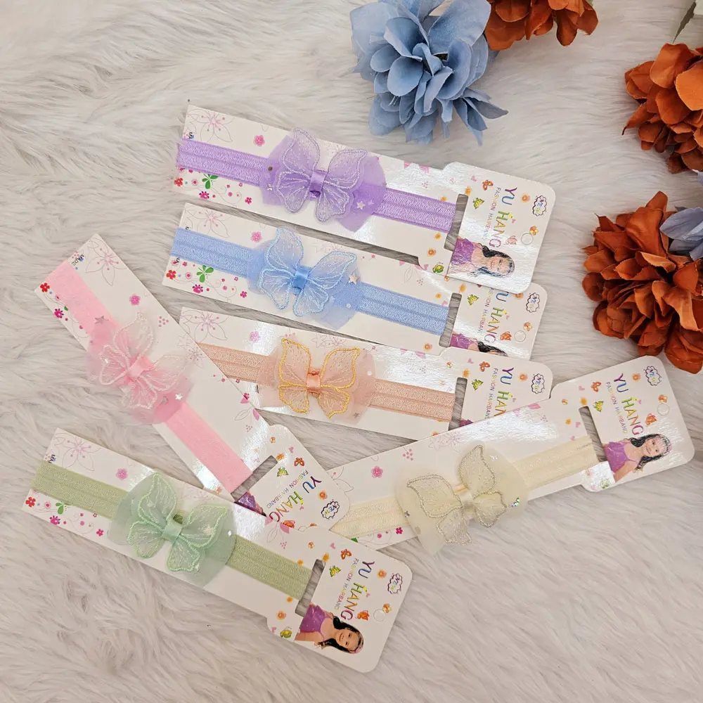 Cute Stylish Multicolor Butterfly Headband( pack of 6)