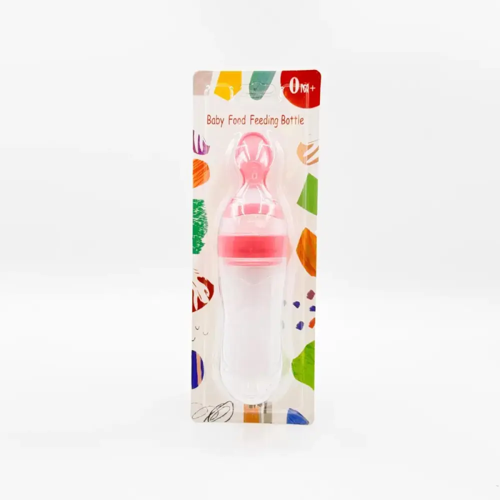 Free Food Grade Silicone Milk Bottle Extrusion Spoon Suction Cup Set