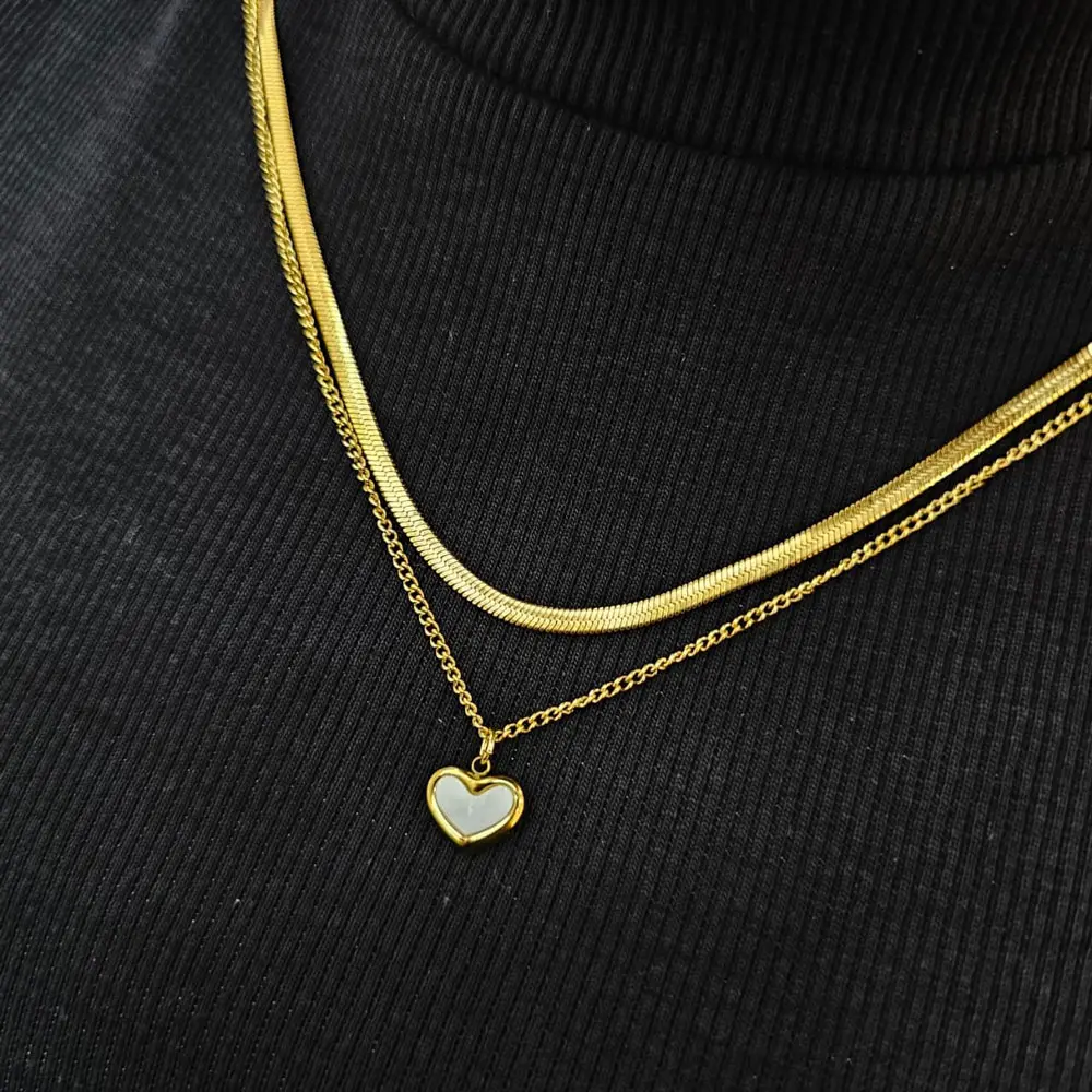 Gold Toned, Anti Tarnish Layered Necklace