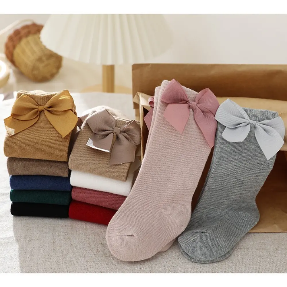 Long Baby Child Girl Socks Bow Socks Cotton Baby Girl 8