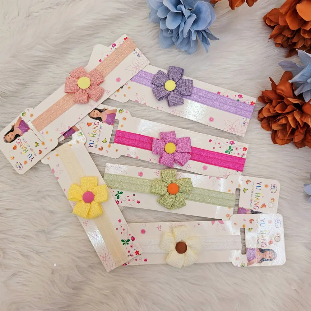 Multicolor Baby Girl Floral Design Headband (pack of 6)