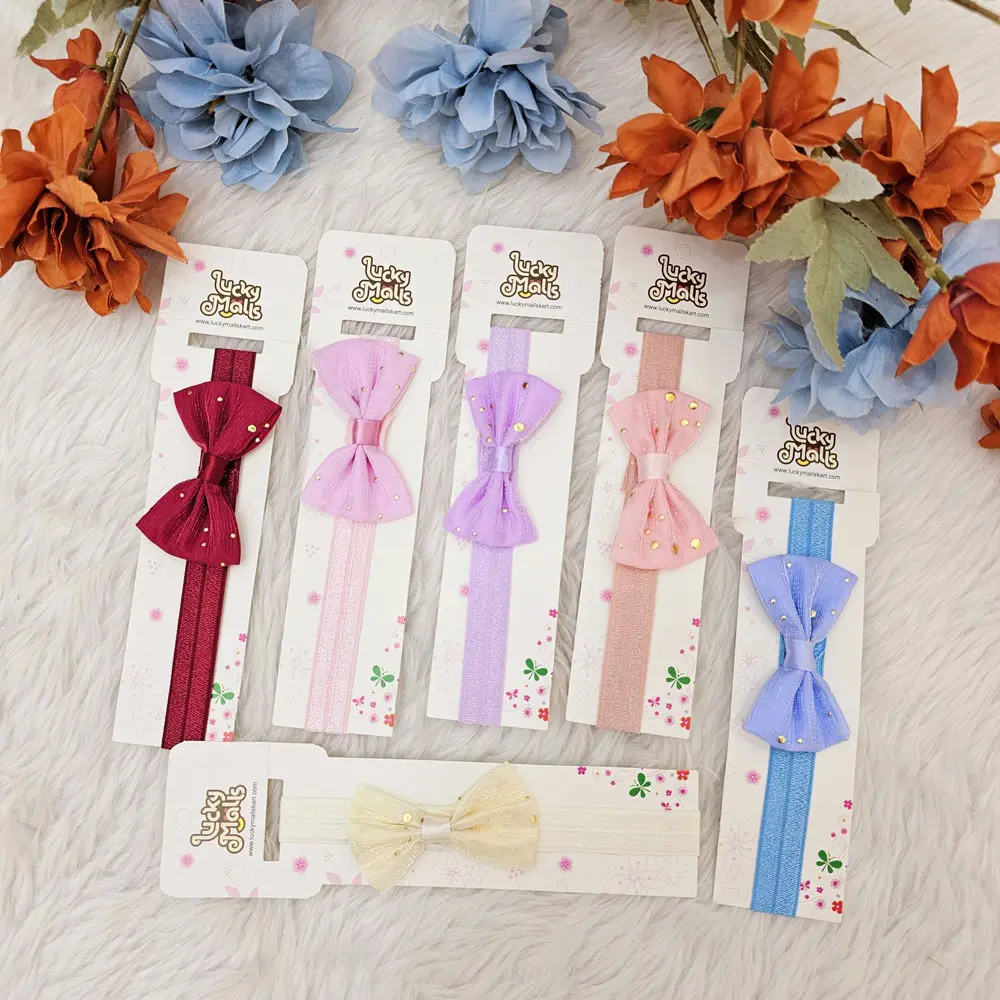 Multicolor Stylish Bow Headband (pack of 6) (2)